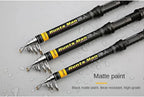 Matte finish waterproof coating on Xin Long Wei telescopic fishing rod wear resistant premium build