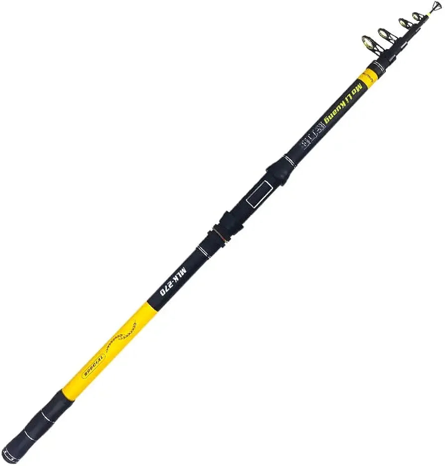 Xin Long Wei telescopic fishing rod full view carbon fiber spinning rod with metal reel seat portable design