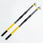 Xin Long Wei telescopic fishing rods multiple sizes display showing compact and extended rod design